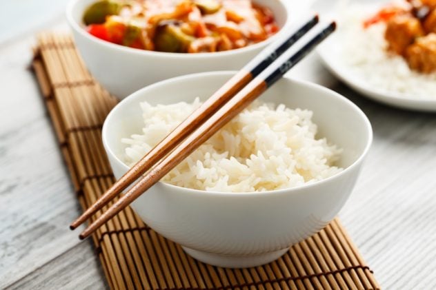 rice cooked asian dish meal food