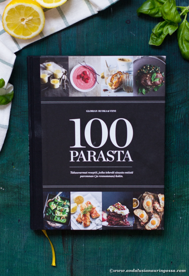 Keittokirja testissä: Glorian Ruoka & Viini 100 parasta - pasta  hernepestolla ja rapealla pekonilla