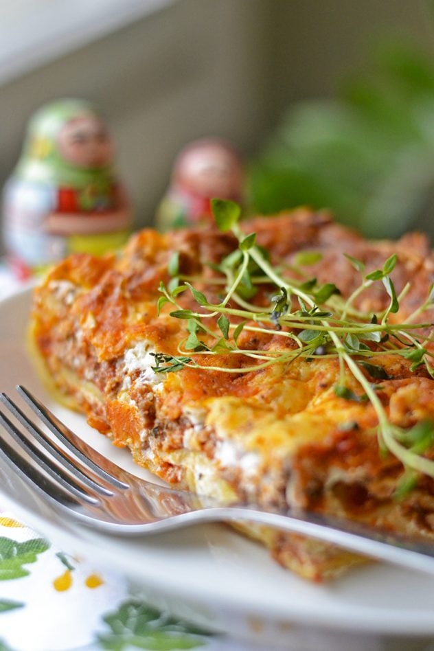 Helppo Lasagne Tuorejuustokastikkeella (Gluteeniton)