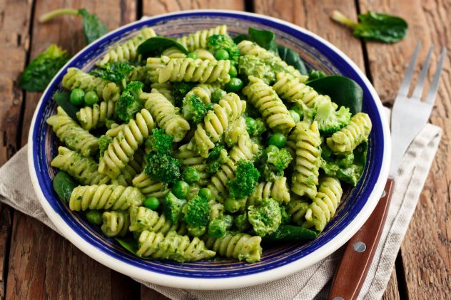 pasta with green sauce